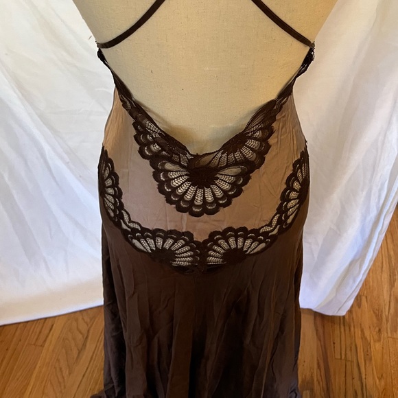 Vintage silk & lace art deco style gown - Picture 10 of 13
